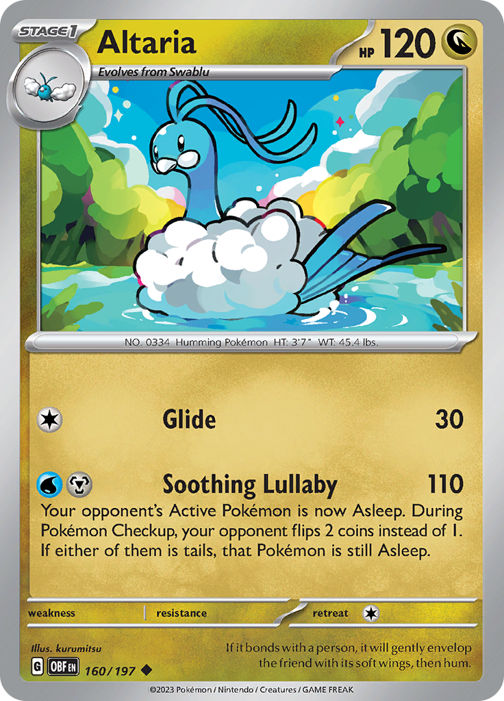 Altaria (160/197) [Scarlet & Violet: Obsidian Flames] | Amazing Games TCG