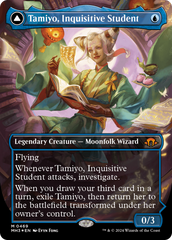 Tamiyo, Inquisitive Student // Tamiyo, Seasoned Scholar (Borderless) (Textured Foil) [Modern Horizons 3] | Amazing Games TCG