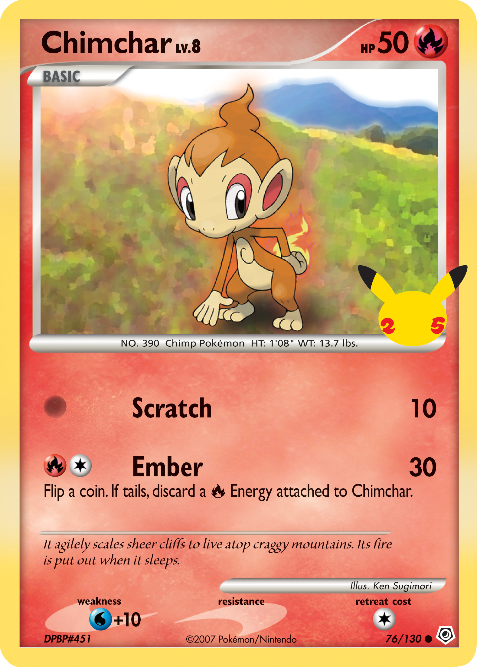 Chimchar (76/130) (Jumbo Card) [First Partner Pack] | Amazing Games TCG