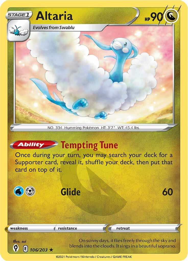 Altaria (106/203) [Sword & Shield: Evolving Skies] | Amazing Games TCG