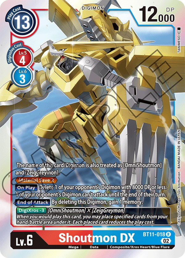 Shoutmon DX [BT11-018] [Dimensional Phase] | Amazing Games TCG