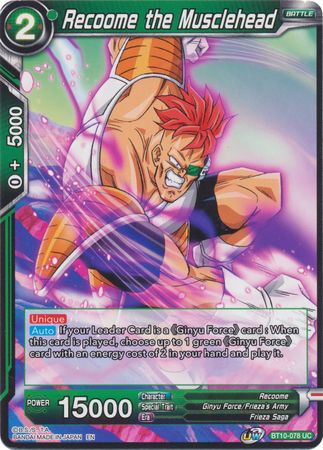 Recoome the Musclehead (BT10-078) [Rise of the Unison Warrior 2nd Edition] | Amazing Games TCG