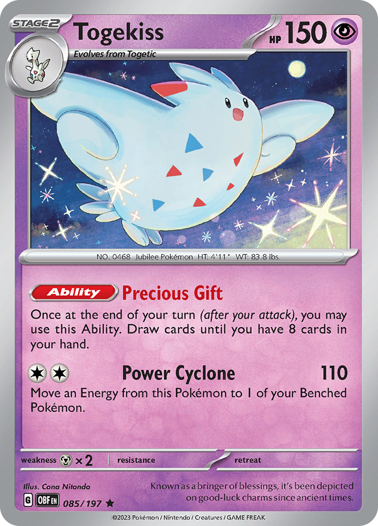 Togekiss (085/197) [Scarlet & Violet: Obsidian Flames] | Amazing Games TCG