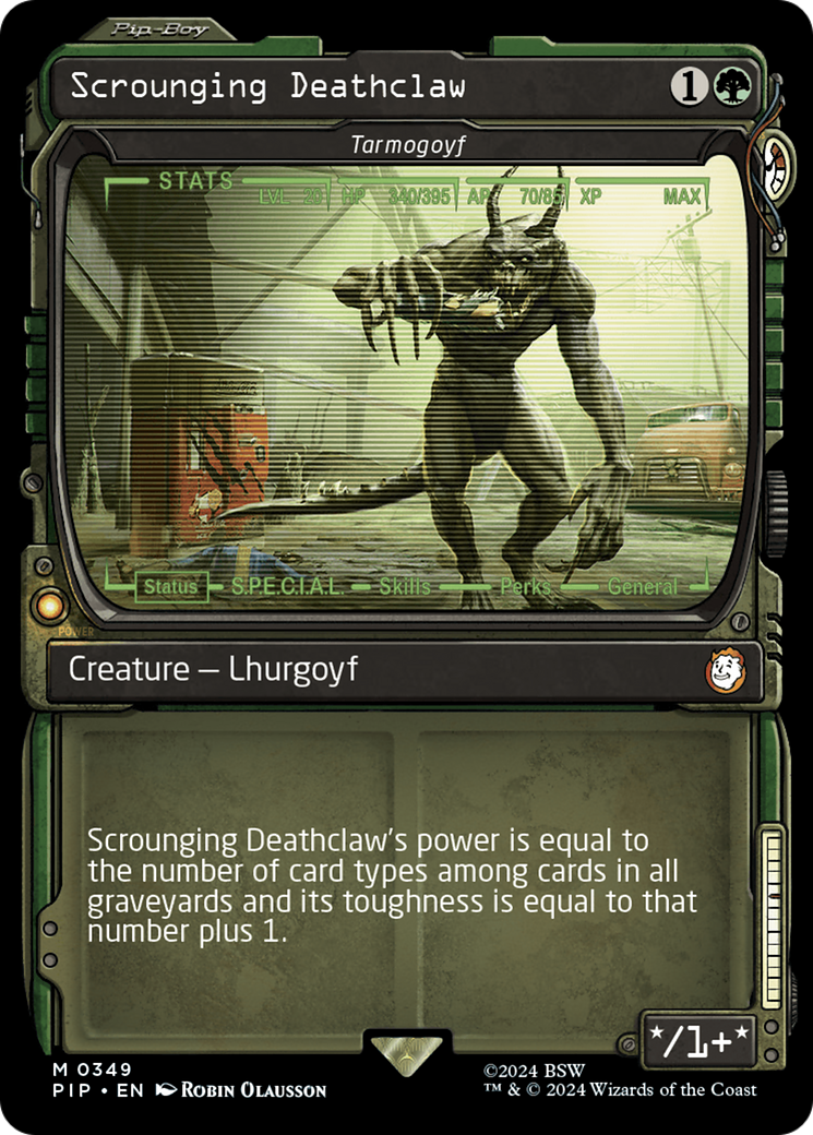 Scrounging Deathclaw - Tarmogoyf (Showcase) [Fallout] | Amazing Games TCG