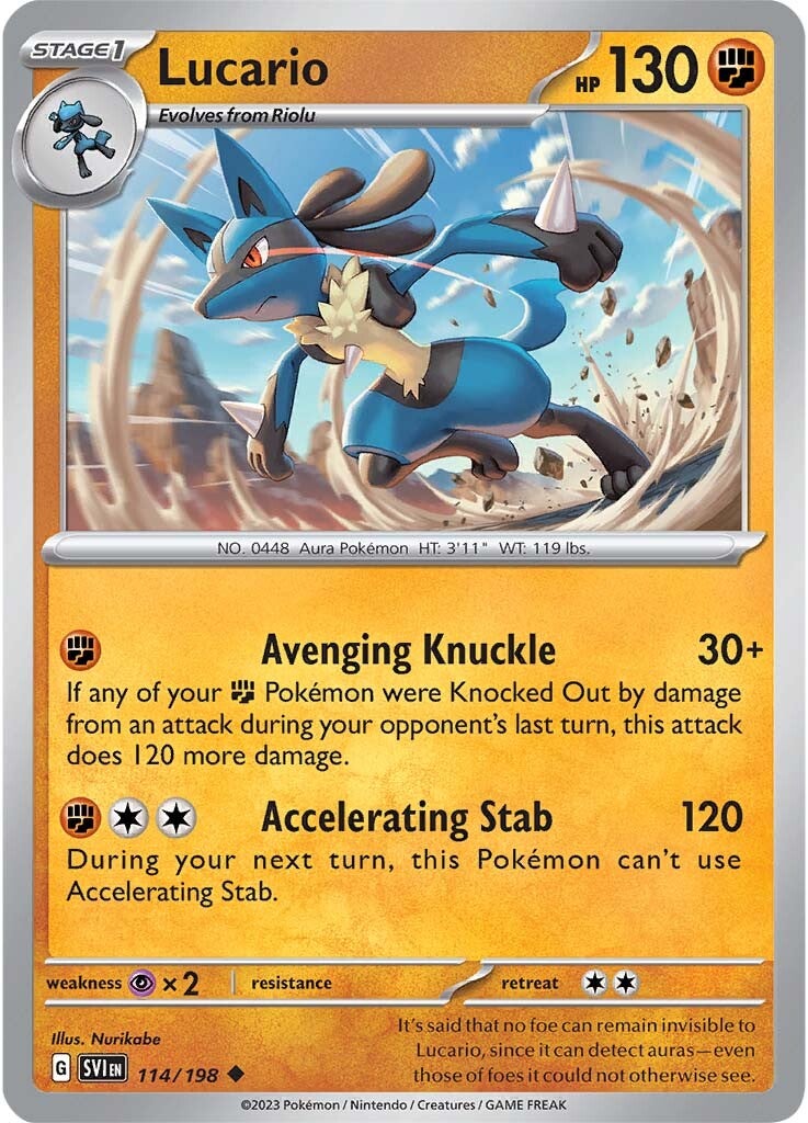 Lucario (114/198) [Scarlet & Violet: Base Set] | Amazing Games TCG