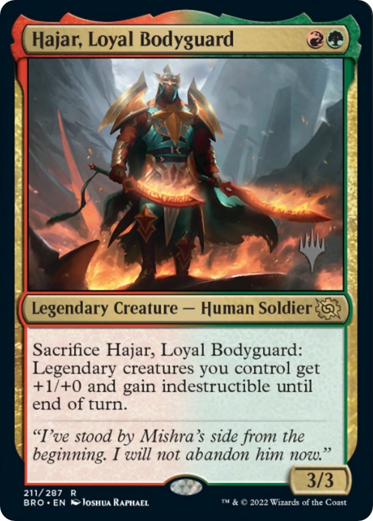 Hajar, Loyal Bodyguard (Promo Pack) [The Brothers' War Promos] | Amazing Games TCG