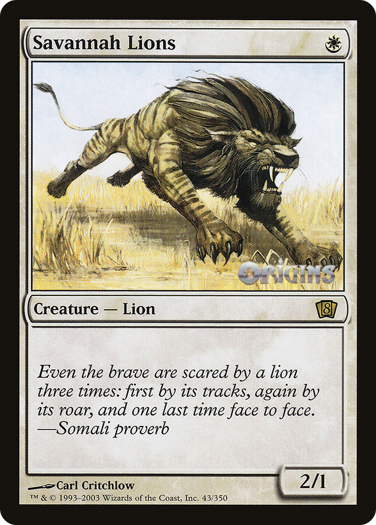 Savannah Lions (Origins 2003) [Oversize Cards] | Amazing Games TCG