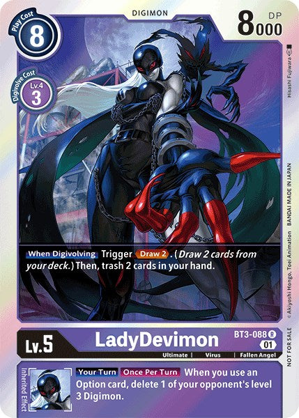 LadyDevimon [BT3-088] (Official Tournament Pack Vol.4) [Release Special Booster Promos] | Amazing Games TCG