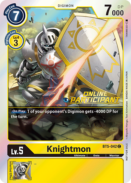 Knightmon [BT5-042] (Online Participant) [Battle of Omni Promos] | Amazing Games TCG