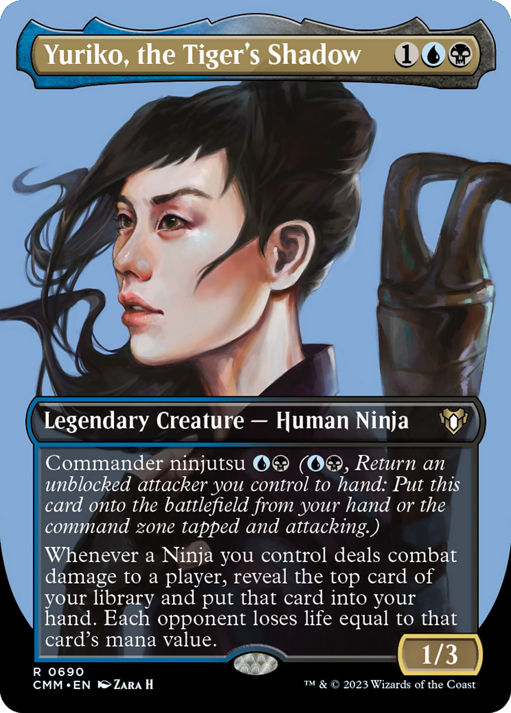 Yuriko, the Tiger's Shadow (Borderless Profile) [Commander Masters] | Amazing Games TCG