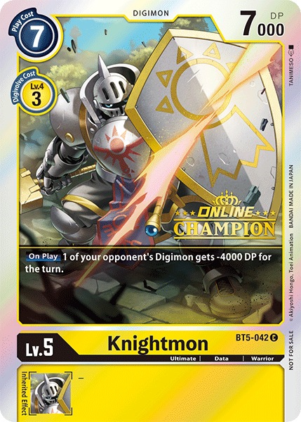 Knightmon [BT5-042] (Online Champion) [Battle of Omni Promos] | Amazing Games TCG