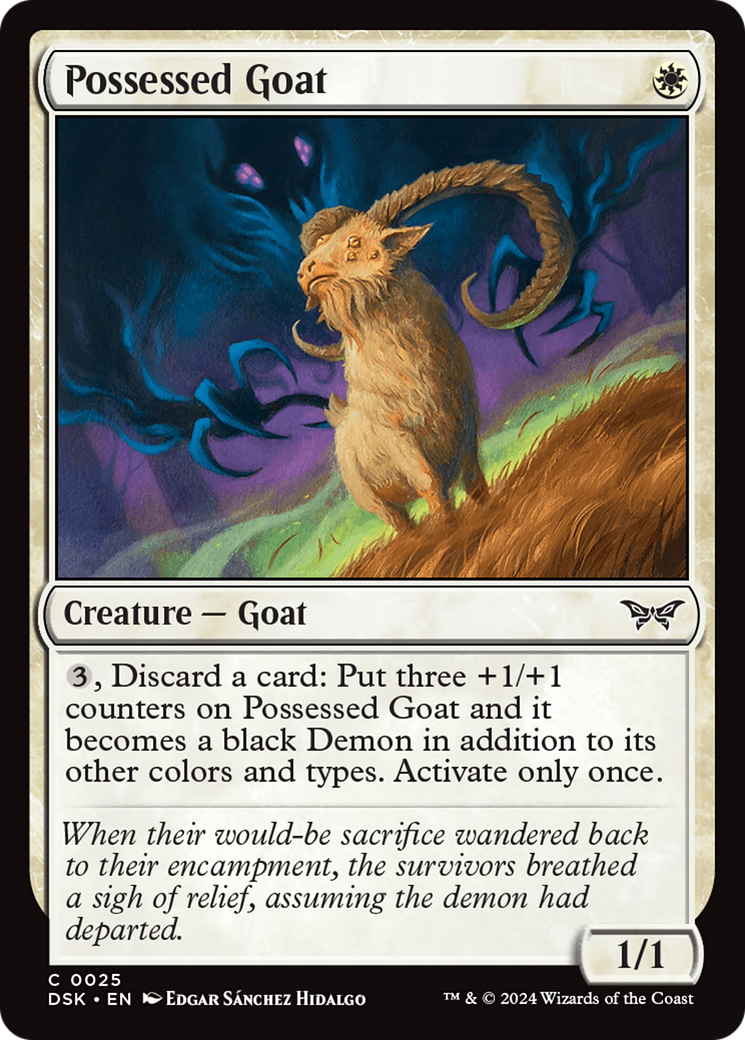 Possessed Goat [Duskmourn: House of Horror] | Amazing Games TCG