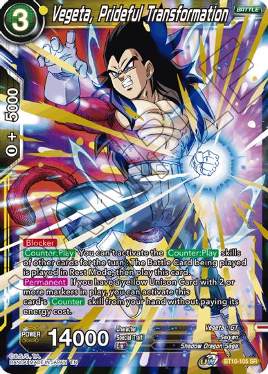 Vegeta, Prideful Transformation (Event Pack 08) (BT10-105) [Tournament Promotion Cards] | Amazing Games TCG