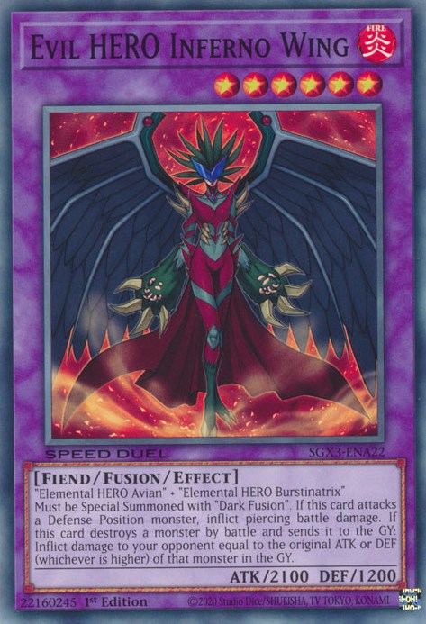 Evil HERO Inferno Wing [SGX3-ENA22] Common | Amazing Games TCG