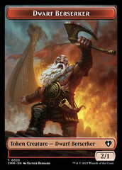 Human Soldier // Dwarf Berserker Double-Sided Token [Commander Masters Tokens] | Amazing Games TCG