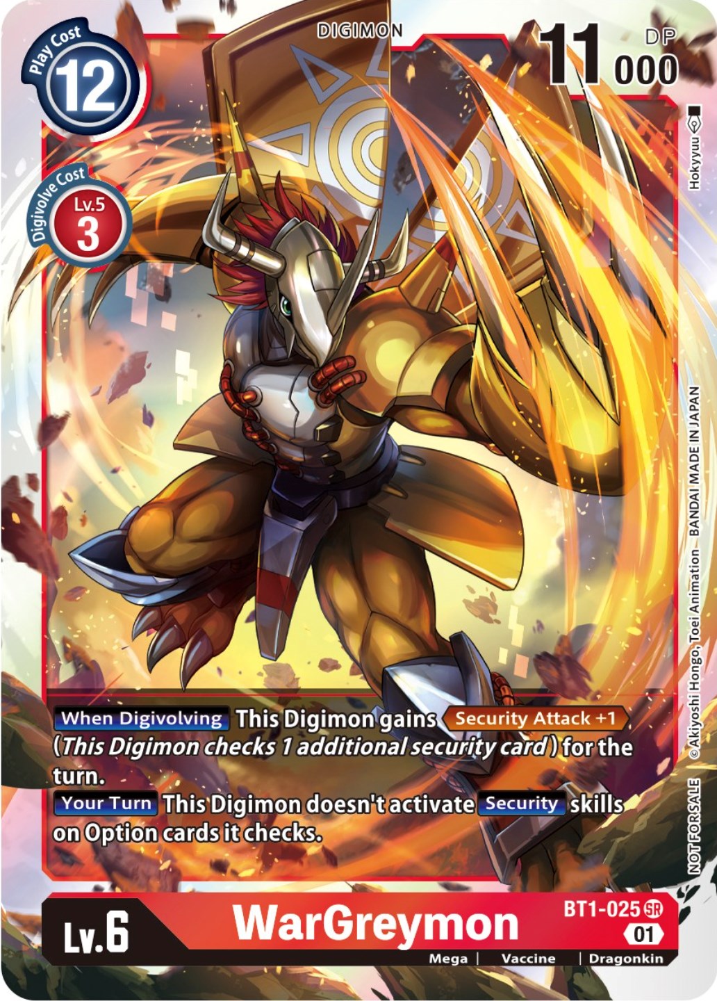 WarGreymon [BT1-025] (ST-11 Special Entry Pack) [Release Special Booster Promos] | Amazing Games TCG