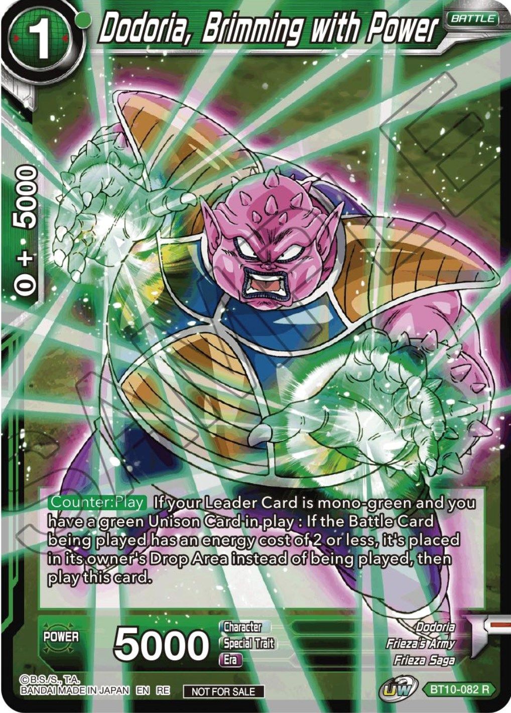 Dodoria, Brimming with Power (Championship Selection Pack 2023 Vol.1) (BT10-082) [Tournament Promotion Cards] | Amazing Games TCG