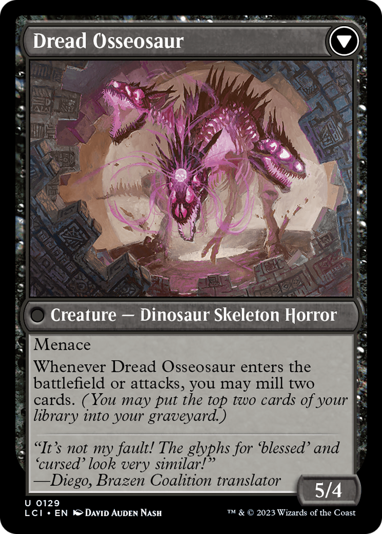 Visage of Dread // Dread Osseosaur [The Lost Caverns of Ixalan] | Amazing Games TCG