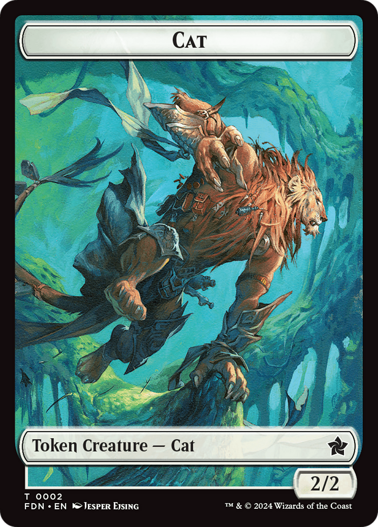 Cat (0001) // Cat (0002) Doubled-Sided Token [Foundations Tokens] | Amazing Games TCG