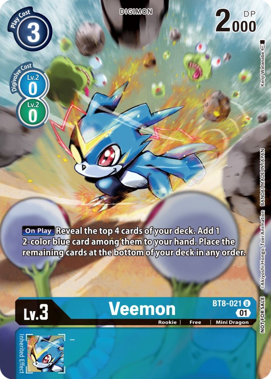 Veemon [BT8-021] (Dimensional Phase Pre-Release Pack) [New Awakening Promos] | Amazing Games TCG