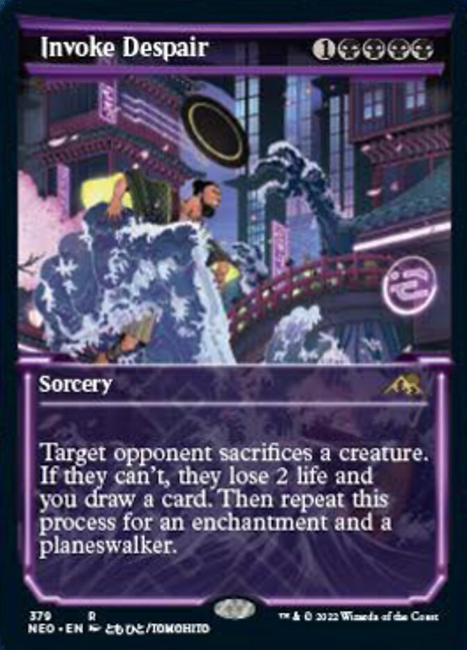 Invoke Despair (Showcase Soft Glow) [Kamigawa: Neon Dynasty] | Amazing Games TCG