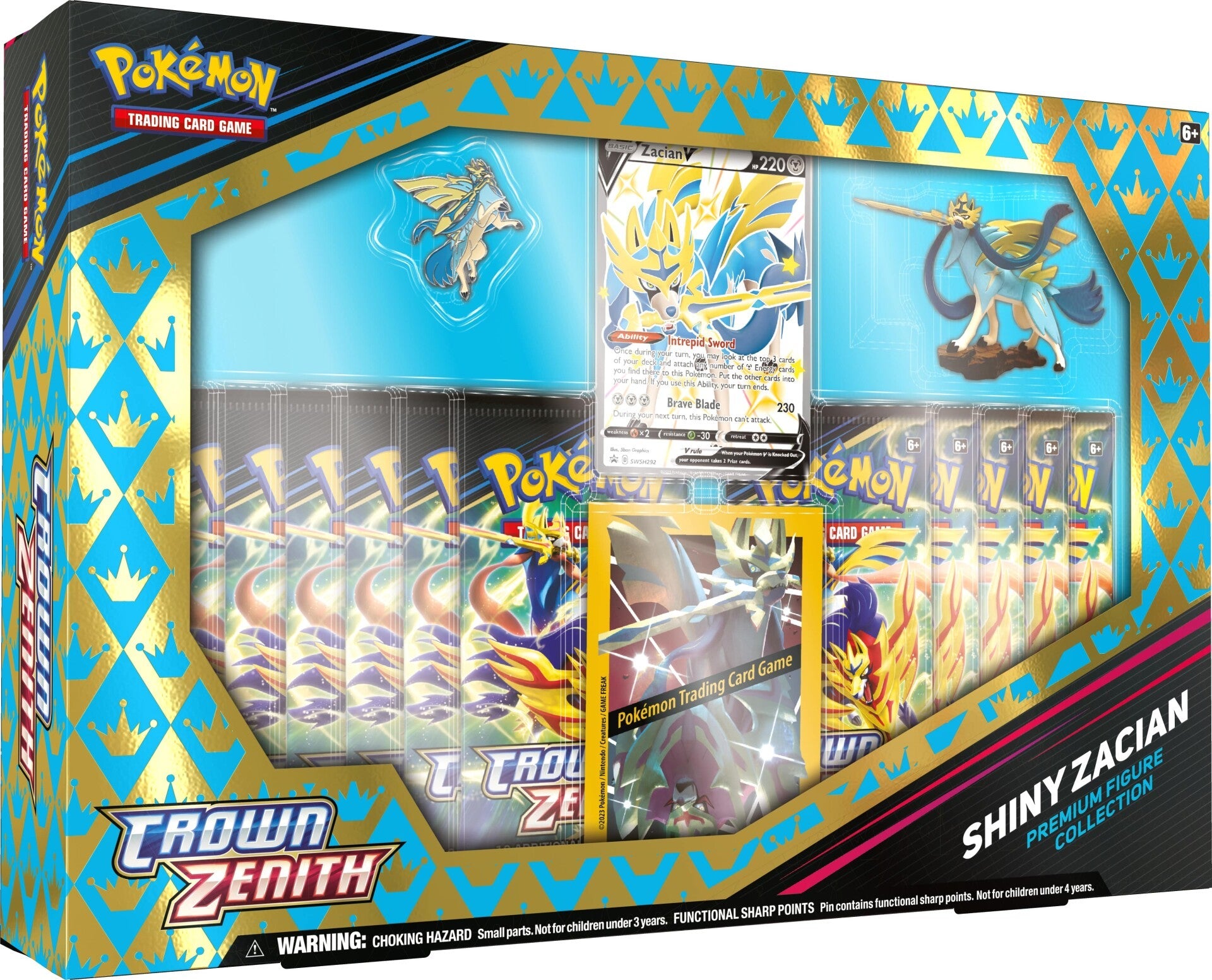 Sword & Shield: Crown Zenith - Premium Figure Collection (Shiny Zacian) | Amazing Games TCG