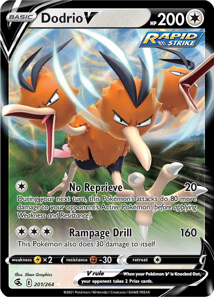 Dodrio V (201/264) [Sword & Shield: Fusion Strike] | Amazing Games TCG