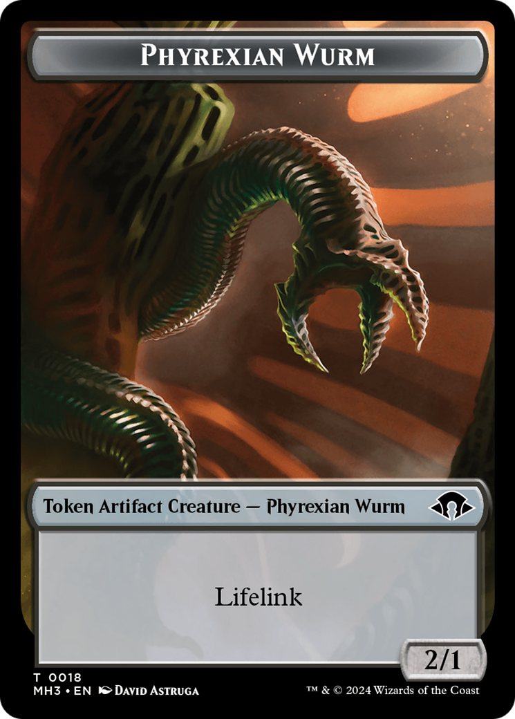 Eldrazi Spawn // Phyrexian Wurm (0018) Double-Sided Token [Modern Horizons 3 Tokens] | Amazing Games TCG