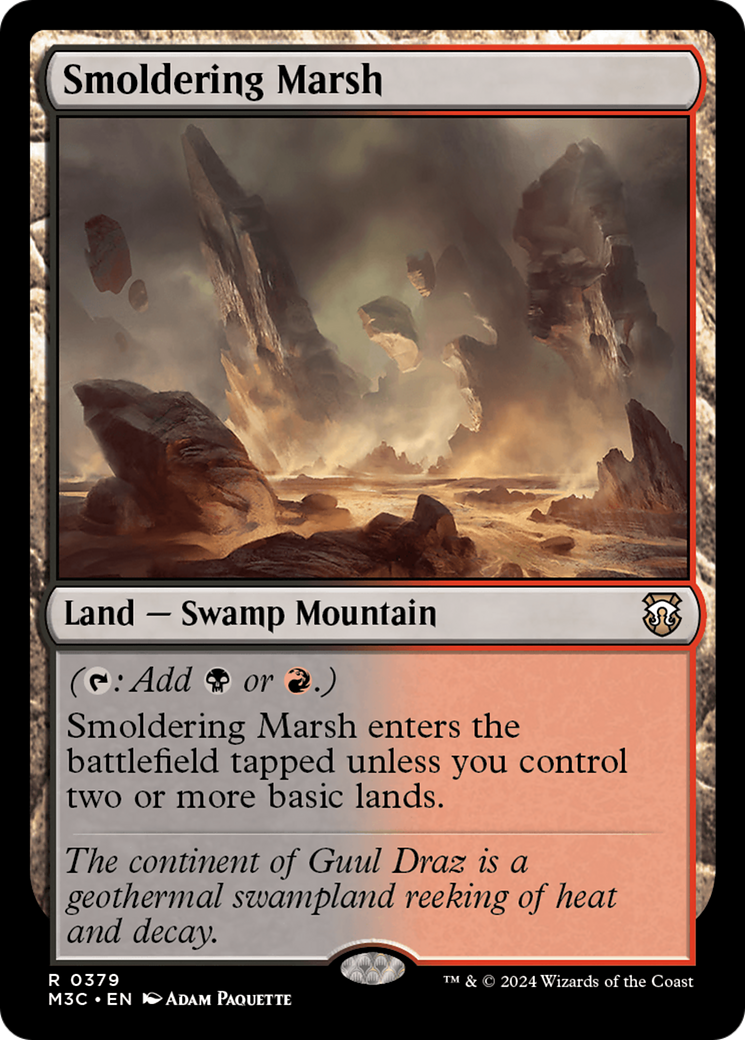 Smoldering Marsh (Ripple Foil) [Modern Horizons 3 Commander] | Amazing Games TCG