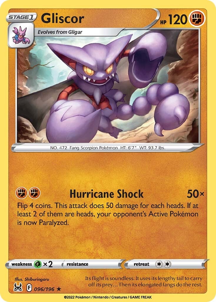 Gliscor (096/196) [Sword & Shield: Lost Origin] | Amazing Games TCG