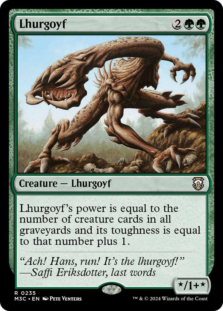 Lhurgoyf (Ripple Foil) [Modern Horizons 3 Commander] | Amazing Games TCG