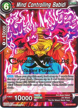 Mind Controlling Babidi (Super Player Stamped) (BT2-022) [Tournament Promotion Cards] | Amazing Games TCG