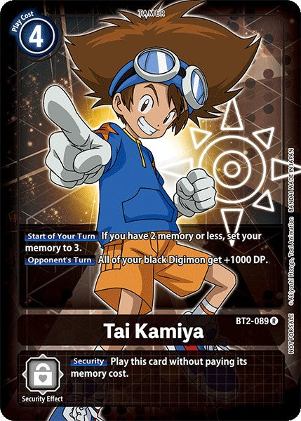 Tai Kamiya [BT2-089] (Official Tournament Pack Vol.3) [Release Special Booster Promos] | Amazing Games TCG