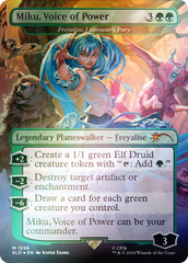 Miku, Voice of Power - Freyalise, Llanowar's Fury (Rainbow Foil) [Secret Lair Drop Series] | Amazing Games TCG