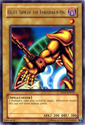 Right Arm of the Forbidden One [RP01-EN019] Rare | Amazing Games TCG