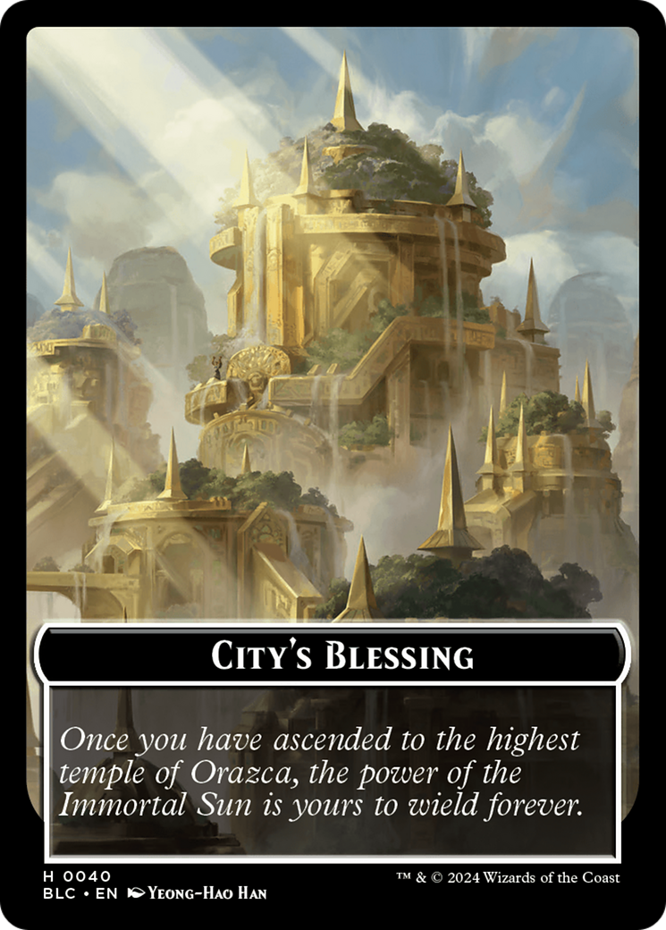 Hamster // City's Blessing Double-Sided Token [Bloomburrow Commander Tokens] | Amazing Games TCG