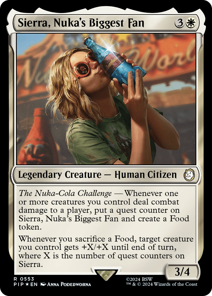 Sierra, Nuka's Biggest Fan (Surge Foil) [Fallout] | Amazing Games TCG