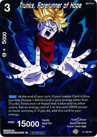 Trunks, Forerunner of Hope (P-139) [Promotion Cards] | Amazing Games TCG