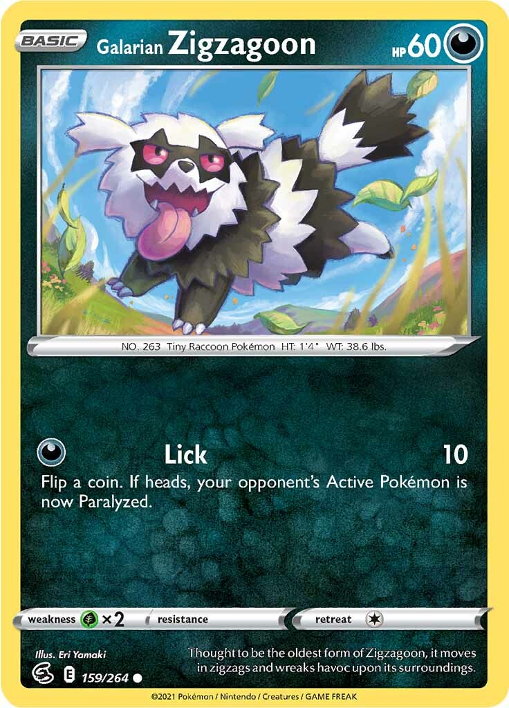 Galarian Zigzagoon (159/264) [Sword & Shield: Fusion Strike] | Amazing Games TCG