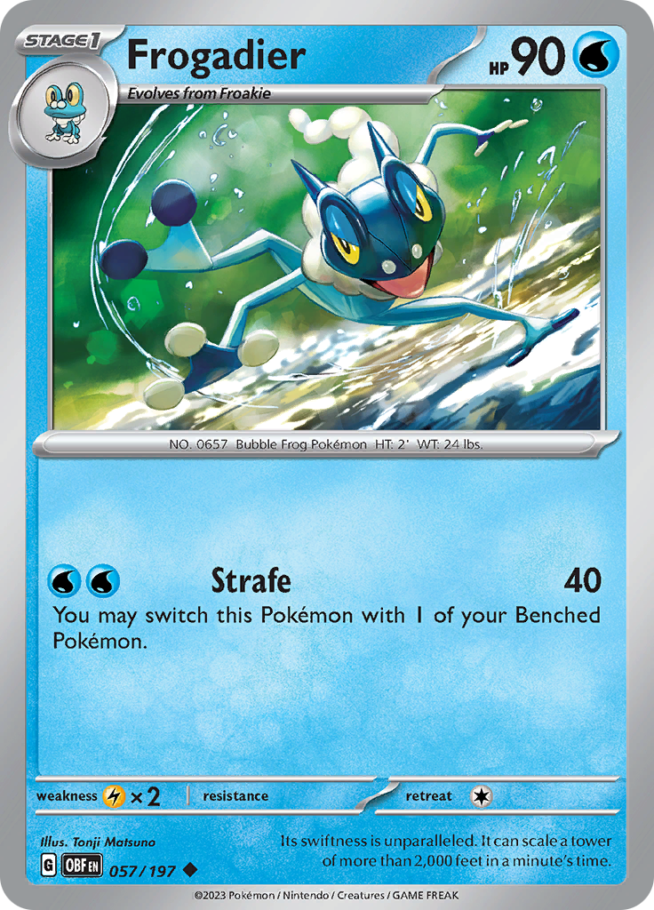 Frogadier (057/197) [Scarlet & Violet: Obsidian Flames] | Amazing Games TCG