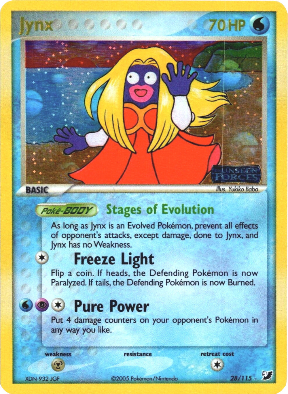 Jynx (28/115) (Stamped) [EX: Unseen Forces] | Amazing Games TCG