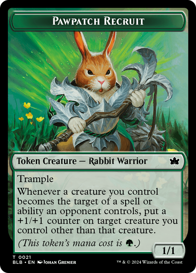 Pawpatch Recruit Token [Bloomburrow Tokens] | Amazing Games TCG