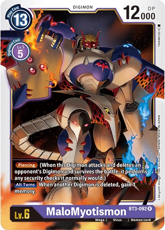 MaloMyotismon [BT3-092] (Revision Pack 2021) [Release Special Booster Promos] | Amazing Games TCG