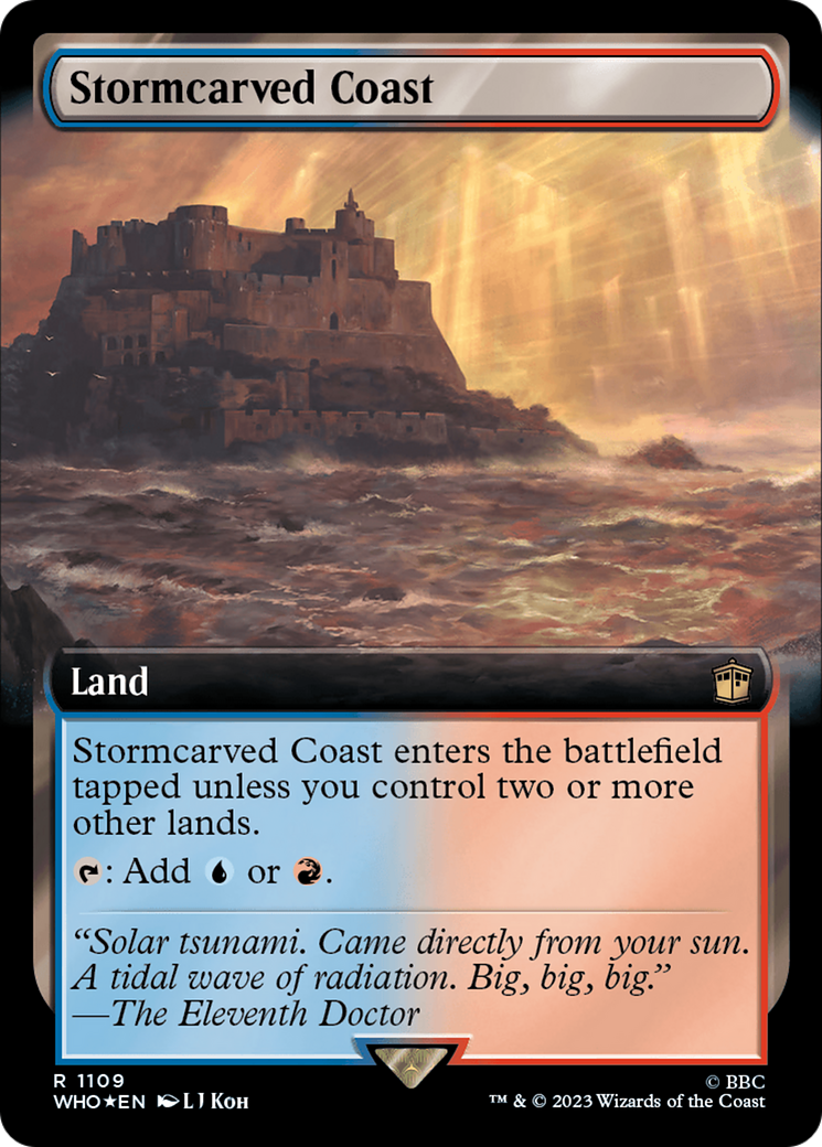Stormcarved Coast (Extended Art) (Surge Foil) [Doctor Who] | Amazing Games TCG