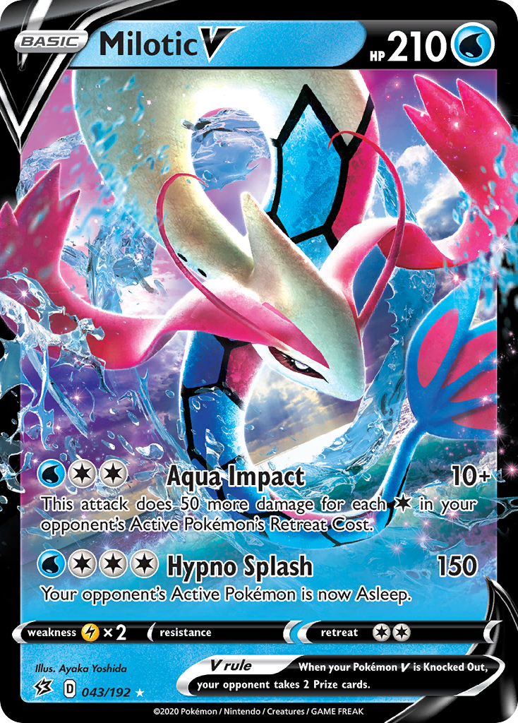 Milotic V (043/192) [Sword & Shield: Rebel Clash] | Amazing Games TCG