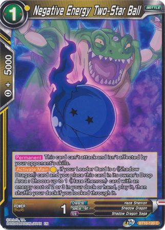 Negative Energy Two-Star Ball (BT10-120) [Rise of the Unison Warrior 2nd Edition] | Amazing Games TCG