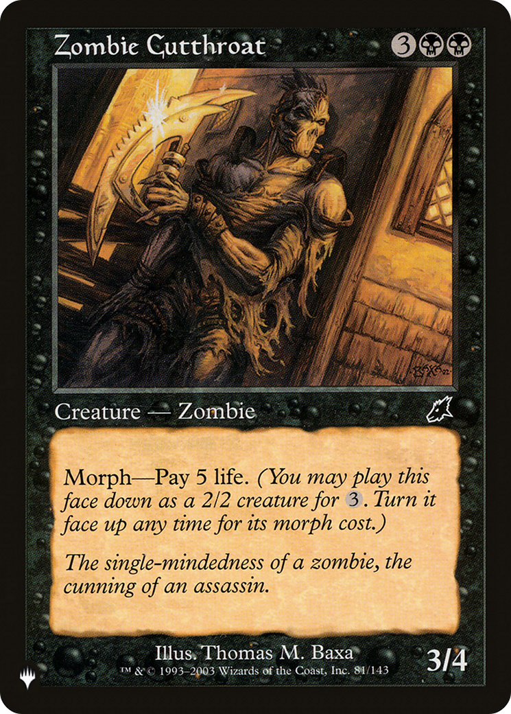 Zombie Cutthroat [The List Reprints] | Amazing Games TCG