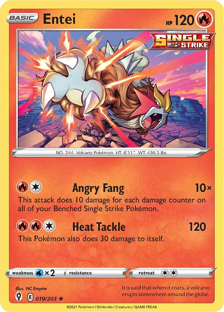 Entei (019/203) [Sword & Shield: Evolving Skies] | Amazing Games TCG