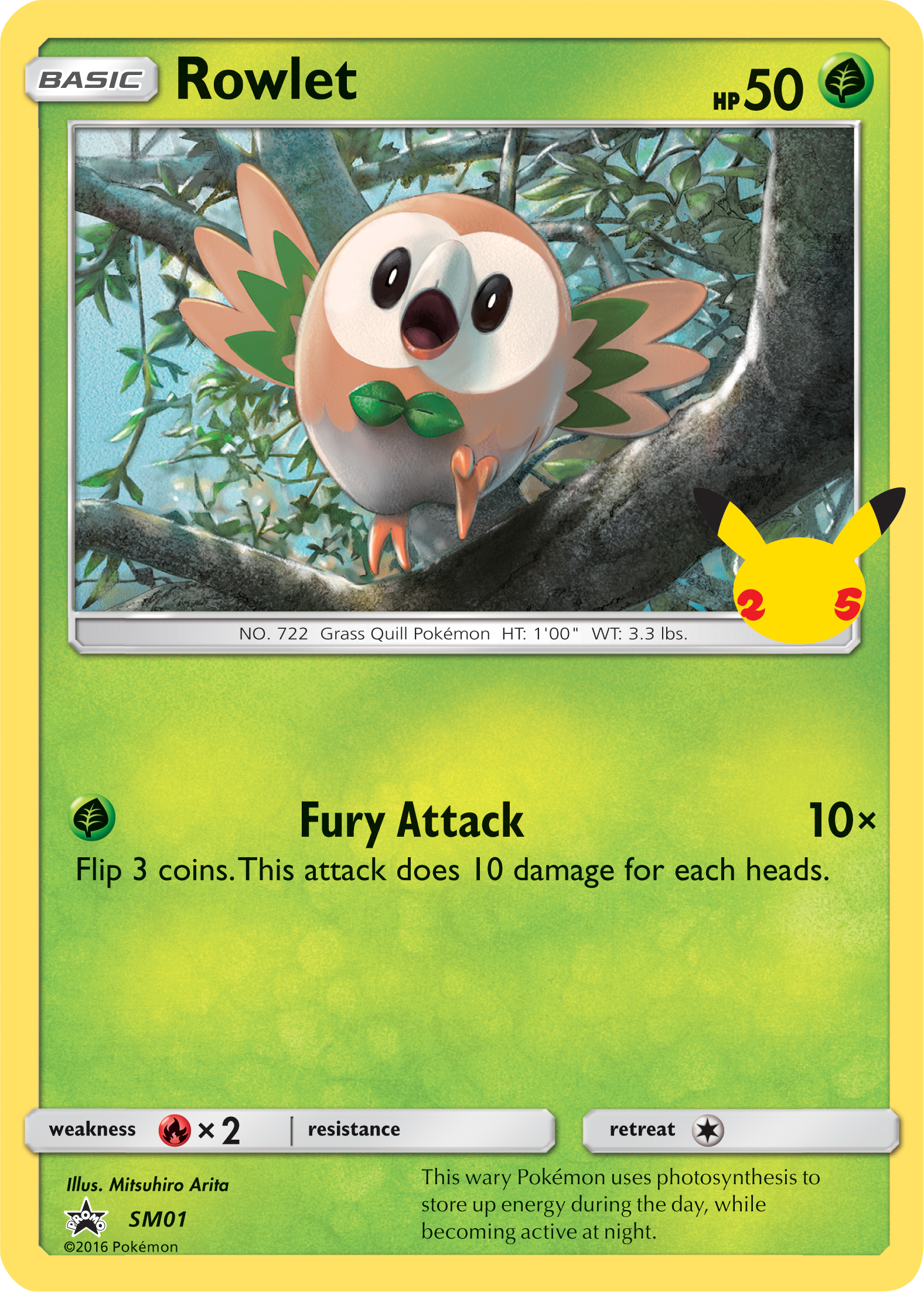 Rowlet (SM01) (Jumbo Card) [First Partner Pack] | Amazing Games TCG