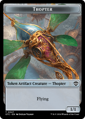 Thopter // Treasure Double-Sided Token [Outlaws of Thunder Junction Commander Tokens] | Amazing Games TCG